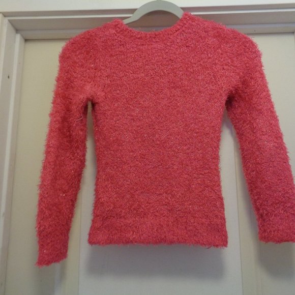 FUZZY WUZZY PINK  METALLIC THREADS TEEN SWEATER 7 - Picture 6 of 6